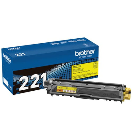 Original Brother TN221Y Yellow Toner Cartridge Standard Yield