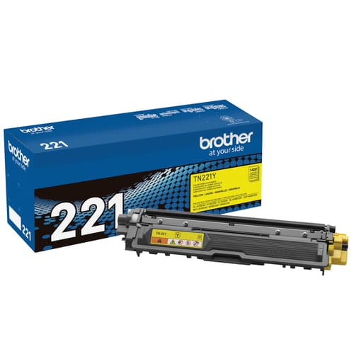 Original Brother TN221Y Yellow Toner Cartridge Standard Yield