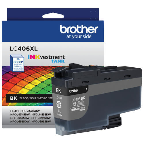 Brother Genuine LC406BKS INKvestment Tank Standard-Yield Black Ink Cartridge